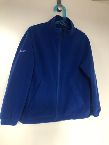 Trigema fleece jacke 128 blau - fleece,