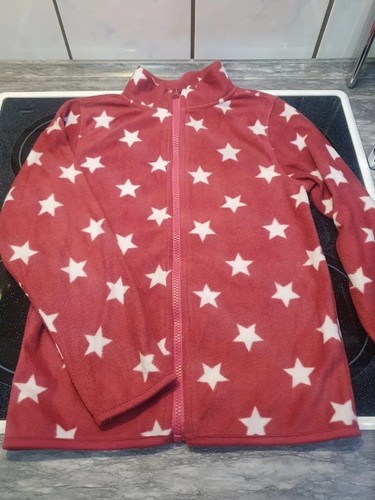 Weinrote sterne fleecejacke - weinrote,