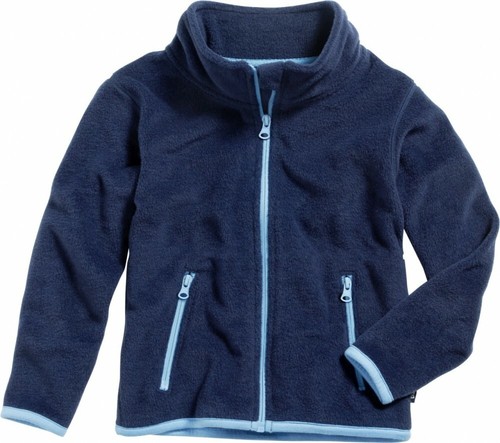 Fleece jacke farbig abgesetzt - fleece-jacke,