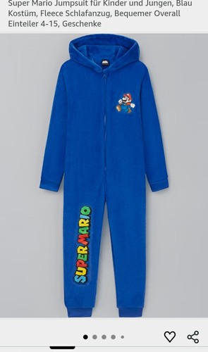Super mario fleece einteiler - mario, fleece-einteiler